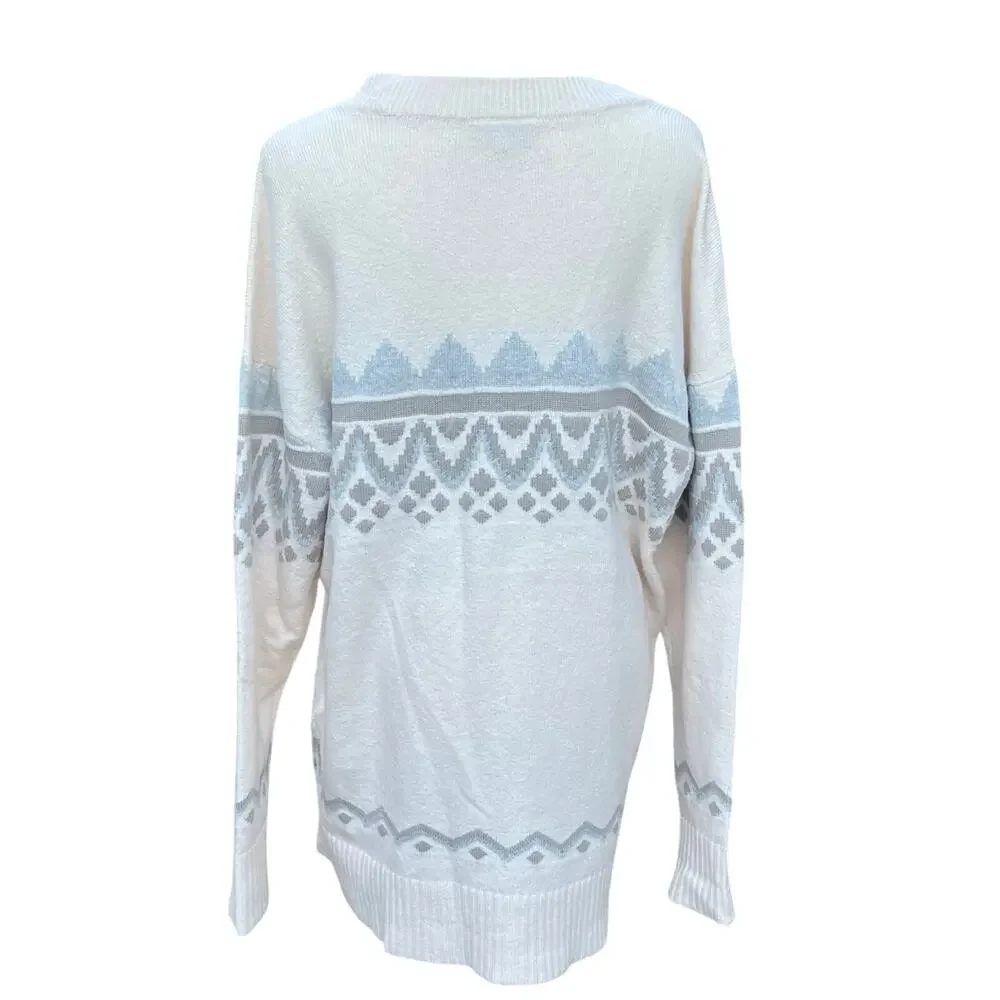 Loft Outlet Fair Isle Sweater Nordic Cabincore Winter Knit Pullover Sz XL - Picture 3 of 8